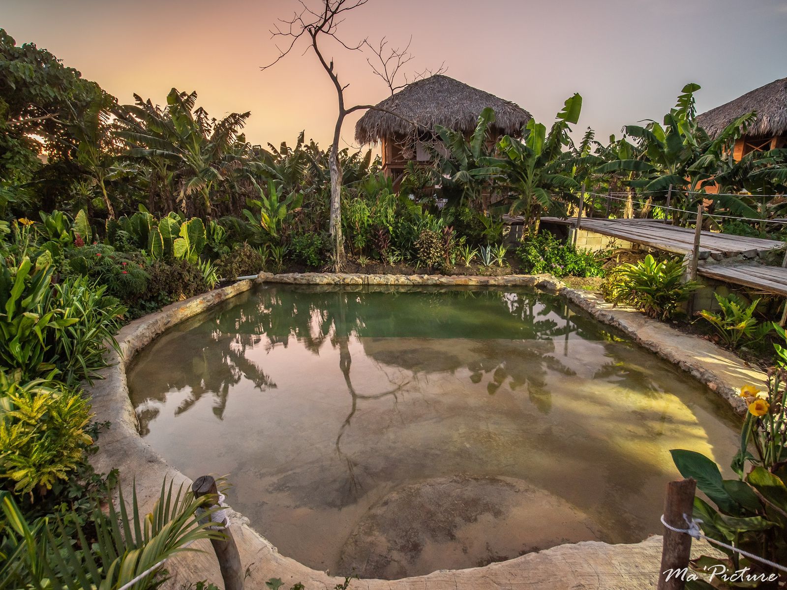 Natural pool at the eco lodge